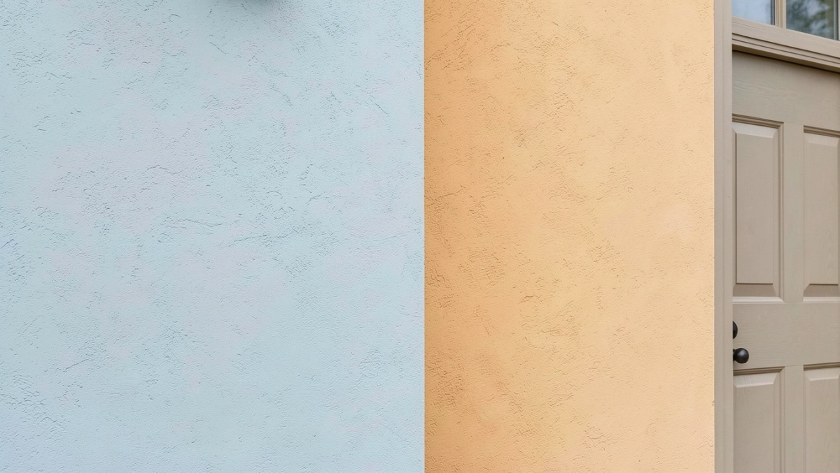 Dwa kolory tynku na elewacji