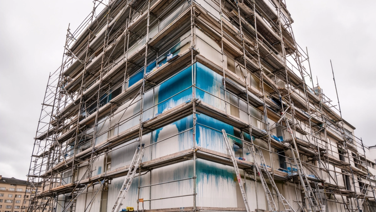 Malowanie elewacji z rusztowaniem cena