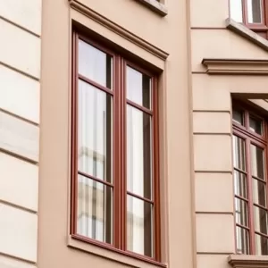 Brązowe okna jaka elewacja