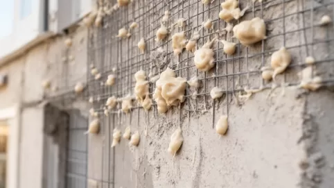 czym szlifować klej na elewacji