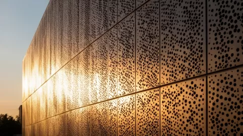 elewacja z blachy perforowanej