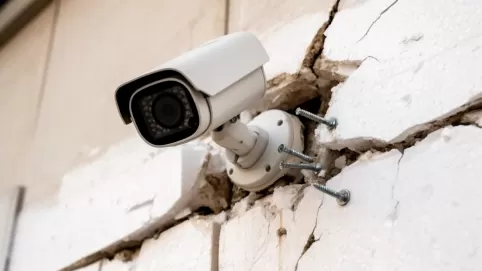 Montaż kamery na elewacji styropianowej