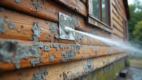 Mycie drewnianej elewacji